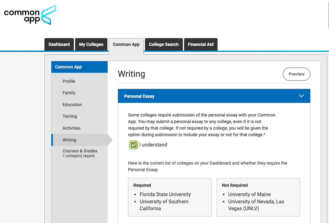 crafting your personal statement