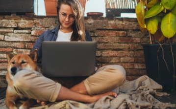 Girl at computer